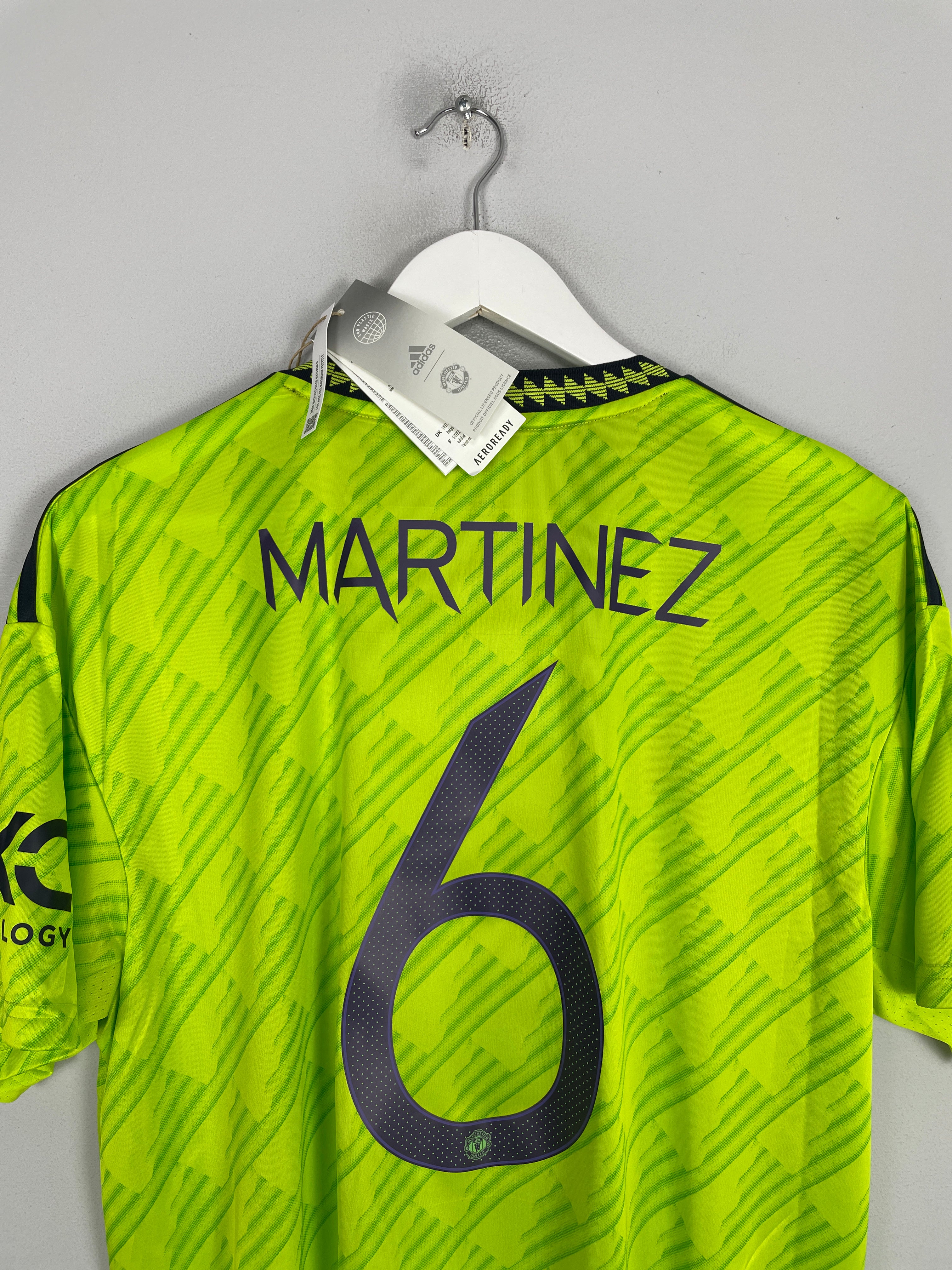 Shop 2022/23 Manchester United Martinez #6 *BNWT* Third Shirt (Multiple Sizes) Adidas, classic football shirts, vintage football shirts & retro soccer jerseys at Cult Kits