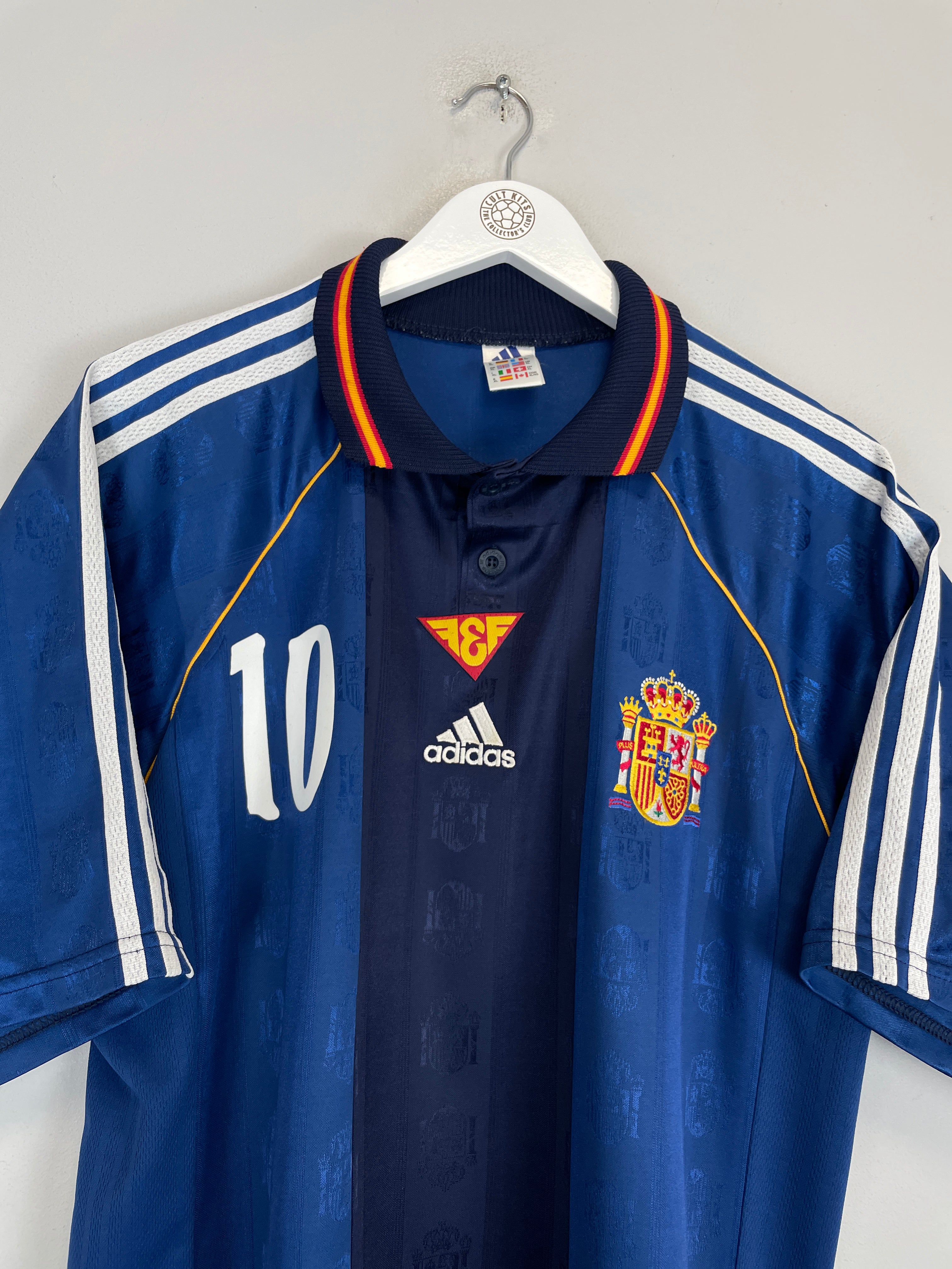 Shop 1998/99 SPAIN RAUL #7 AWAY SHIRT (XL) ADIDAS, classic football shirts, vintage football shirts & retro soccer jerseys at Cult Kits