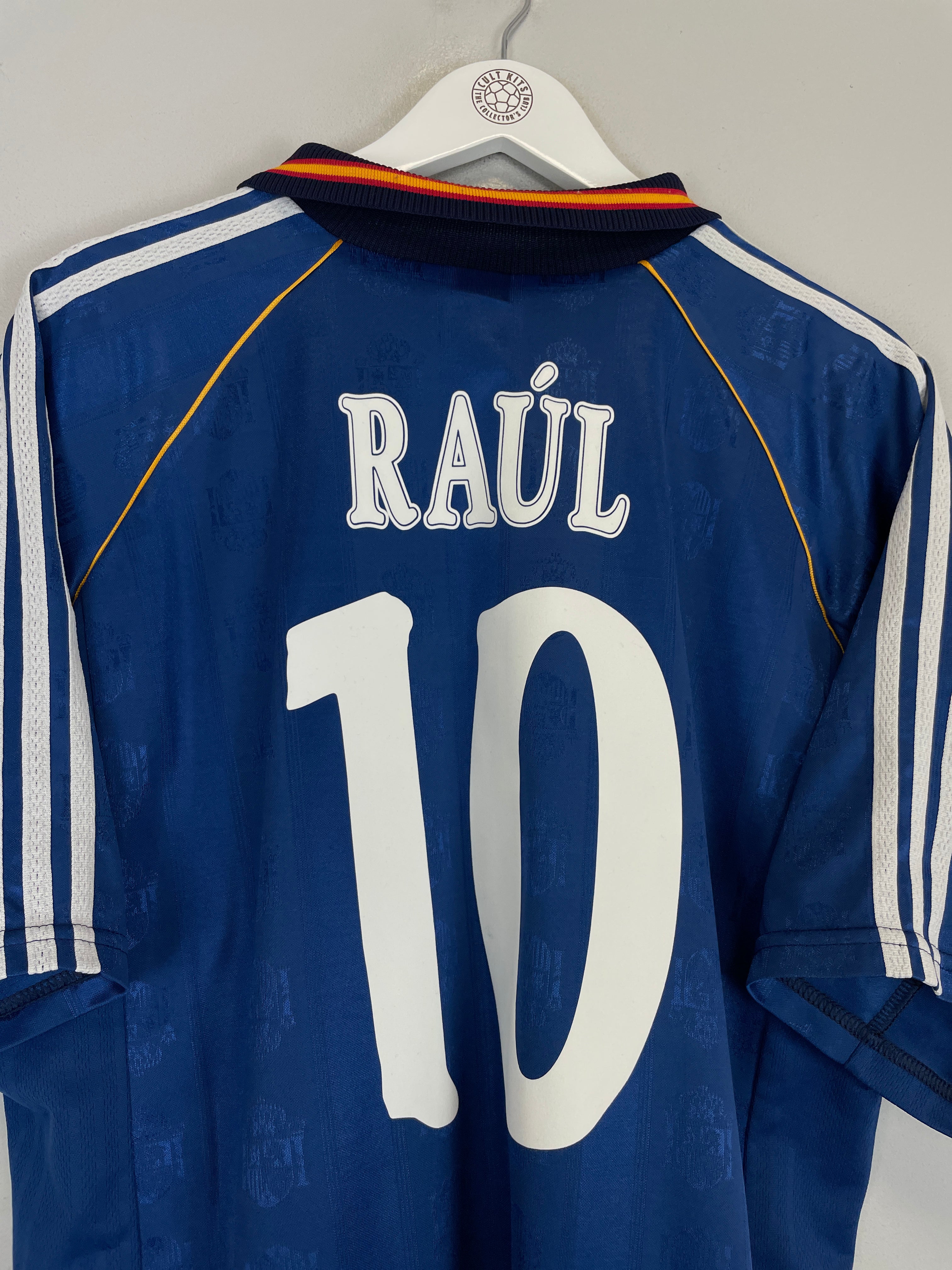 Shop 1998/99 SPAIN RAUL #7 AWAY SHIRT (XL) ADIDAS, classic football shirts, vintage football shirts & retro soccer jerseys at Cult Kits