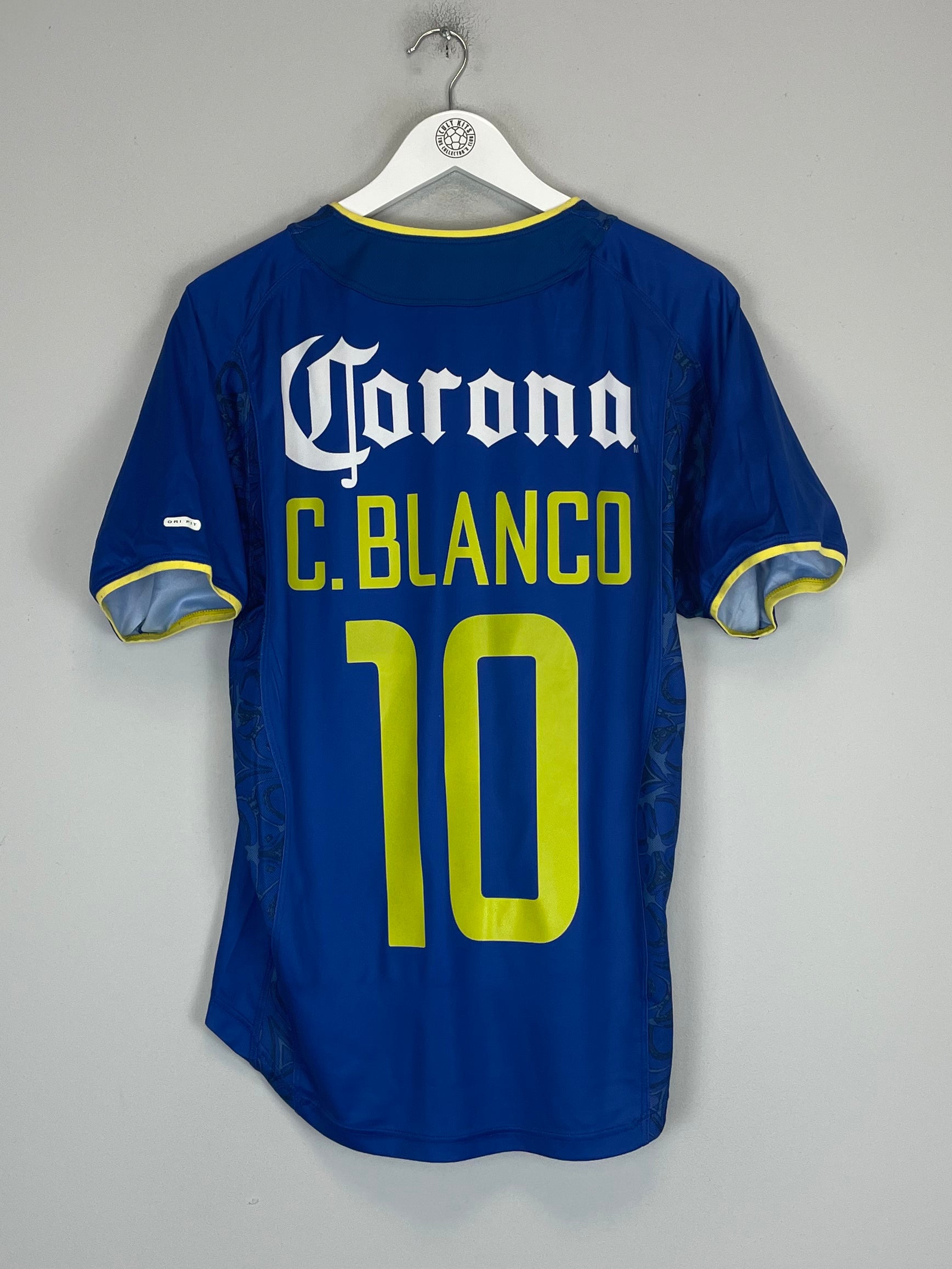 Shop 2002/03 CLUB AMERICA C.BLANCO AWAY SHIRT (M) NIKE, classic football shirts, vintage football shirts & retro soccer jerseys at Cult Kits