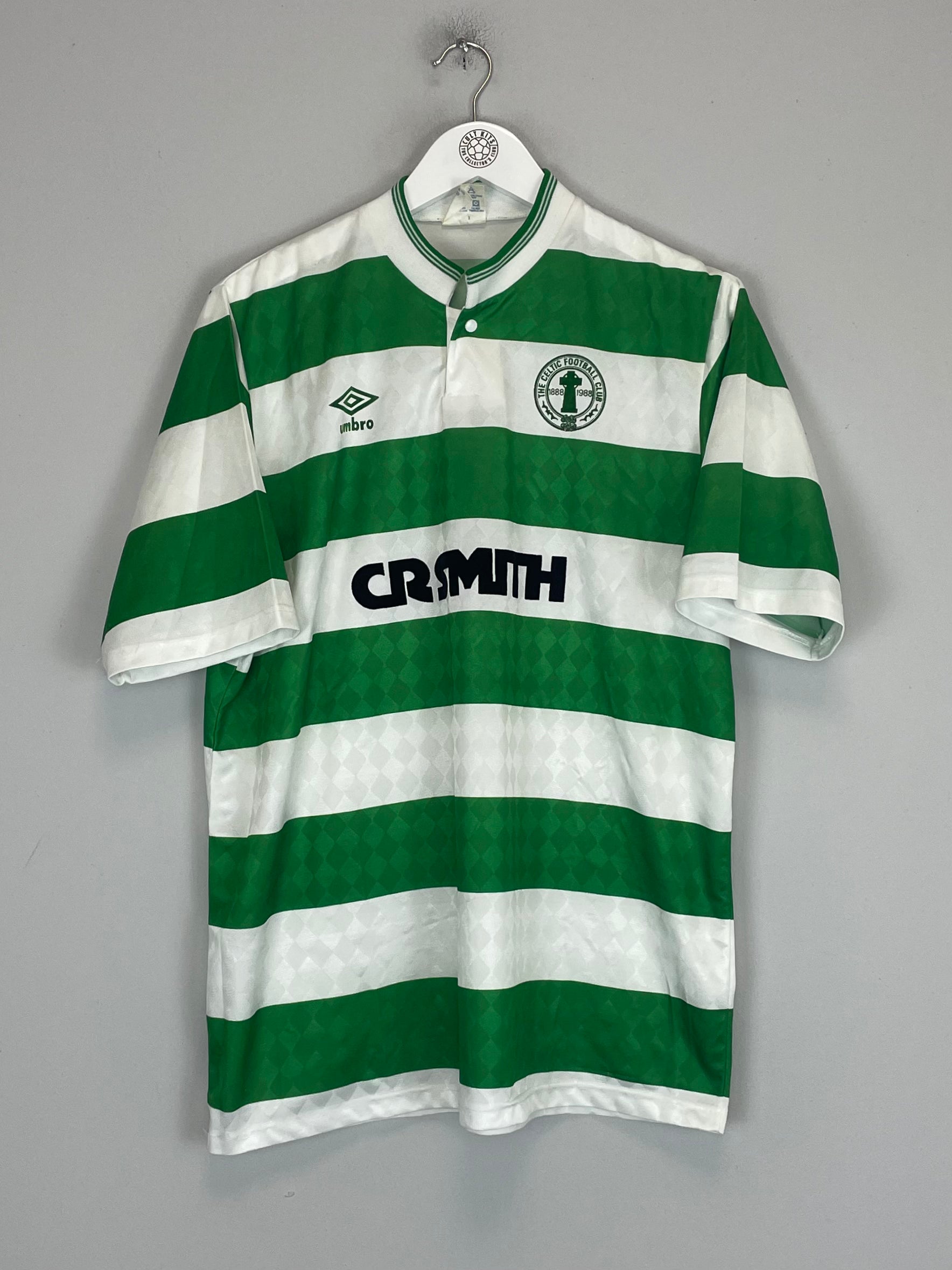 Shop 1987/89 CELTIC CENTENARY HOME SHIRT (L) UMBRO, classic football shirts, vintage football shirts & retro soccer jerseys at Cult Kits