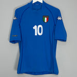 Shop 2002 ITALY DEL PIERO #10 HOME SHIRT (L) KAPPA, classic football shirts, vintage football shirts & retro soccer jerseys at Cult Kits