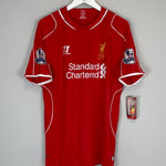 Shop 2014/15 LIVERPOOL GERRARD #8 *BNWT* HOME SHIRT (L) WARRIOR, classic football shirts, vintage football shirts & retro soccer jerseys at Cult Kits