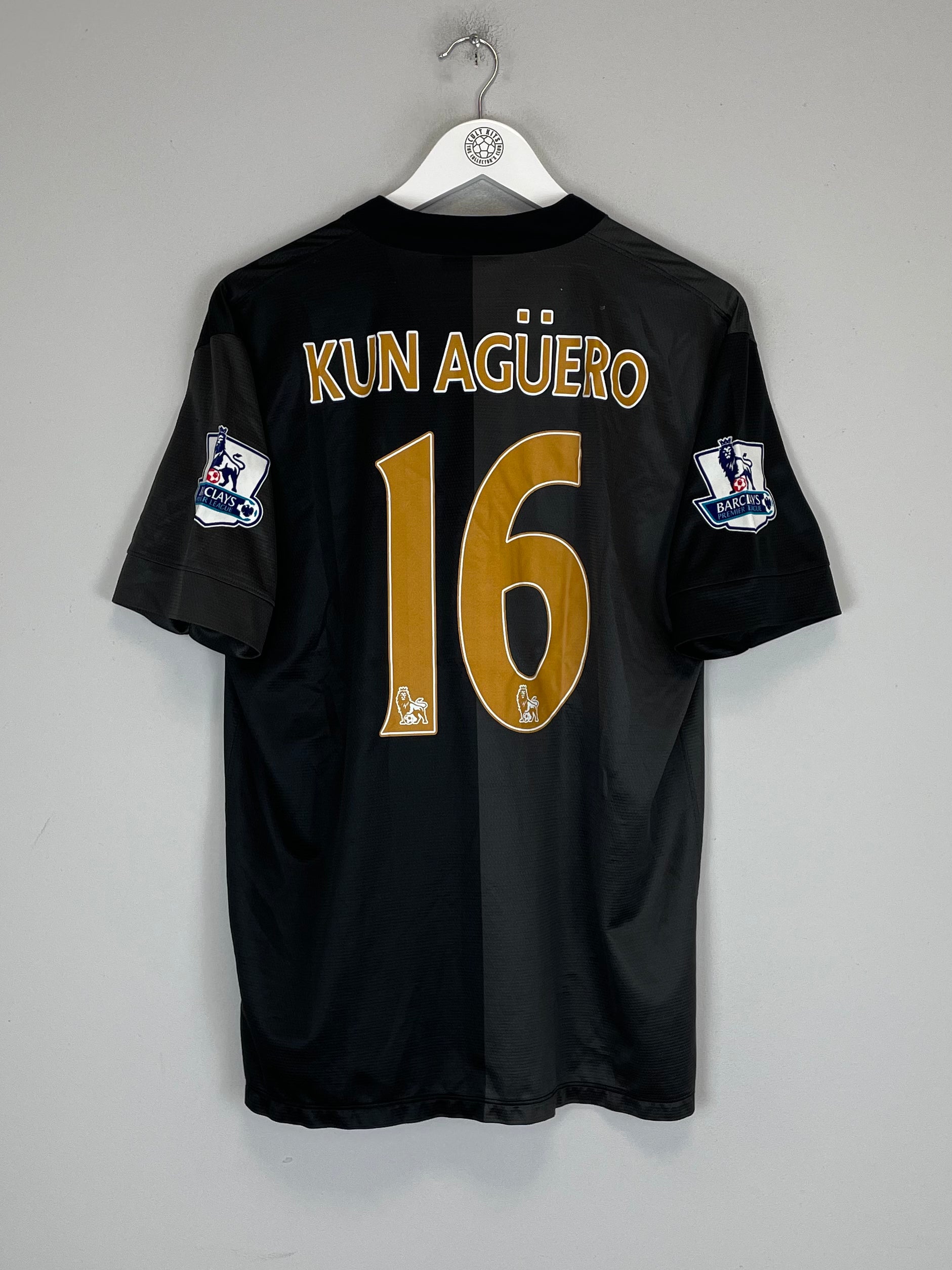 Shop 2013/14 MANCHESTER CITY KUN AGUERO #16 AWAY SHIRT (L) NIKE, classic football shirts, vintage football shirts & retro soccer jerseys at Cult Kits