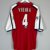 2000/02 ARSENAL VIEIRA #4 HOME SHIRT (XL) NIKE