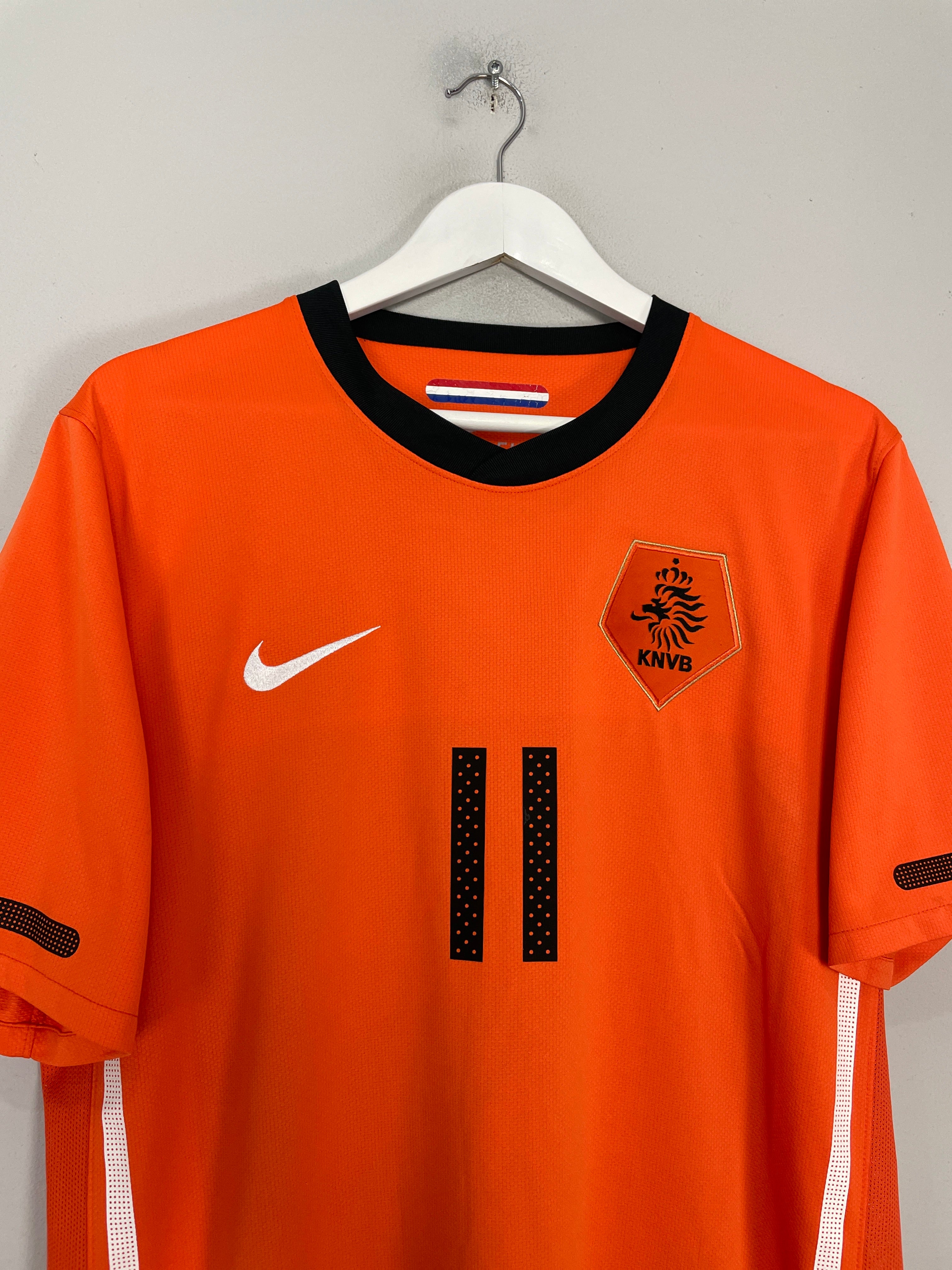 Shop 2010/11 NETHERLANDS ROBBEN #11 HOME SHIRT (L) NIKE, classic football shirts, vintage football shirts & retro soccer jerseys at Cult Kits