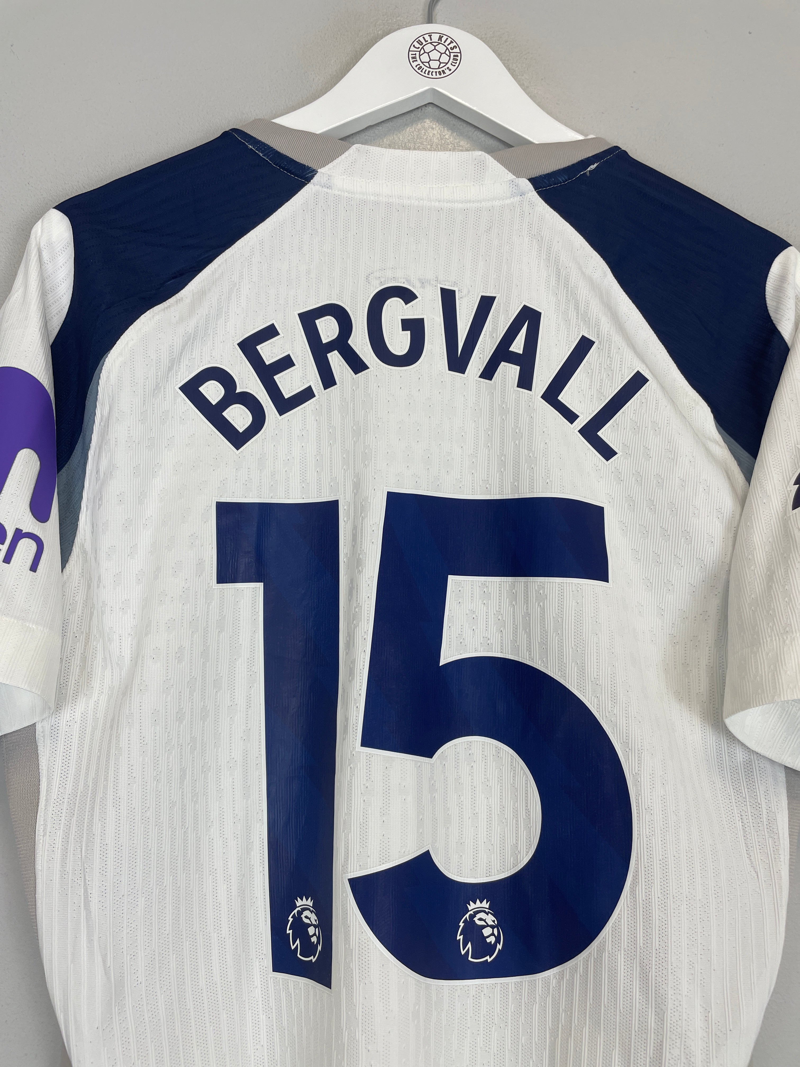 Shop 2025/26 TOTTENHAM BERGVALL #15 *AUTHENTIC* HOME SHIRT (M) NIKE, classic football shirts, vintage football shirts & retro soccer jerseys at Cult Kits