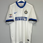 Shop 2013/14 INTER MILAN J.ZANETTI #4 AWAY SHIRT (XL) NIKE, classic football shirts, vintage football shirts & retro soccer jerseys at Cult Kits