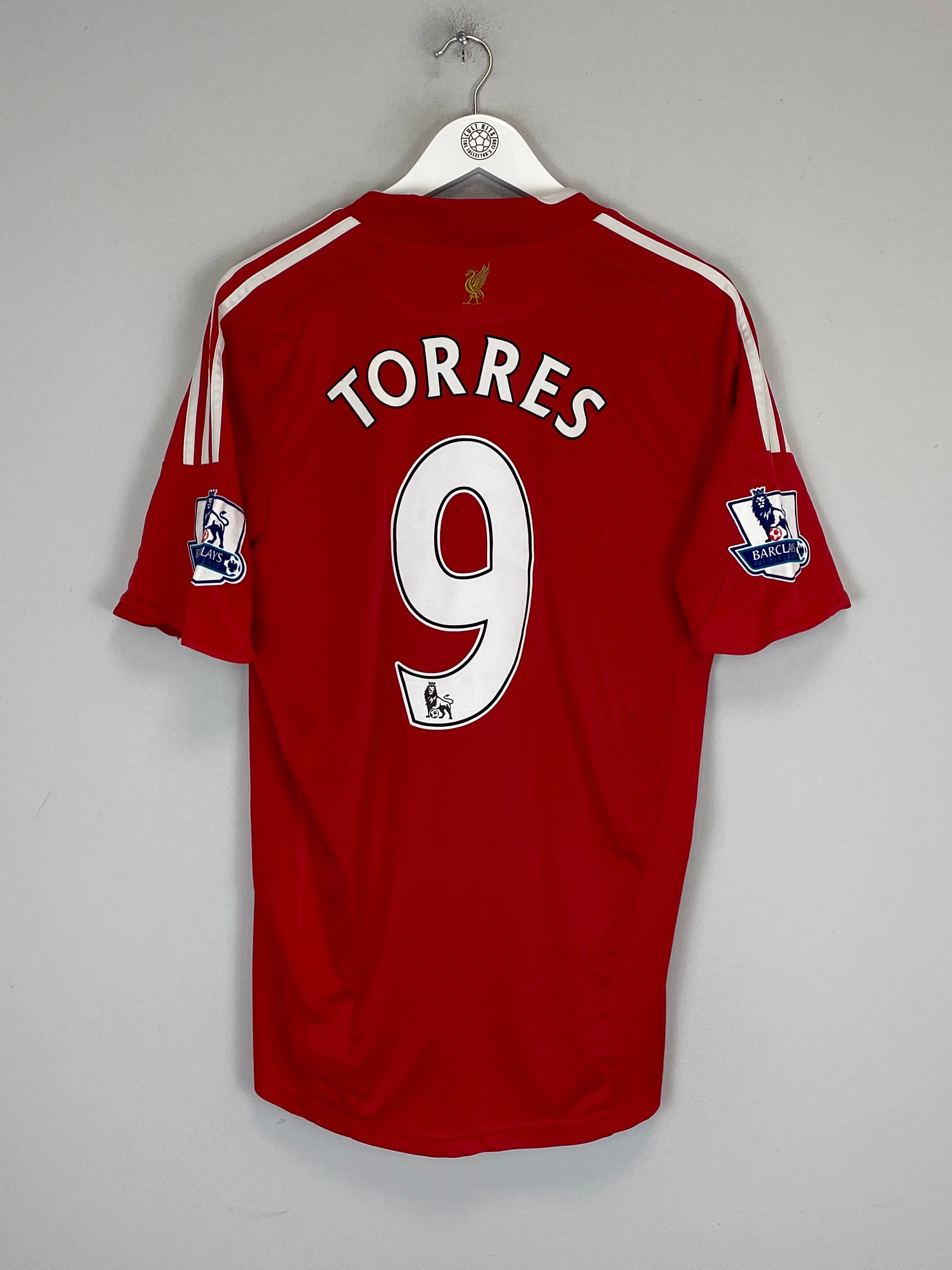 Shop 2008/10 LIVERPOOL TORRES #9 HOME SHIRT (M) ADIDAS, classic football shirts, vintage football shirts & retro soccer jerseys at Cult Kits