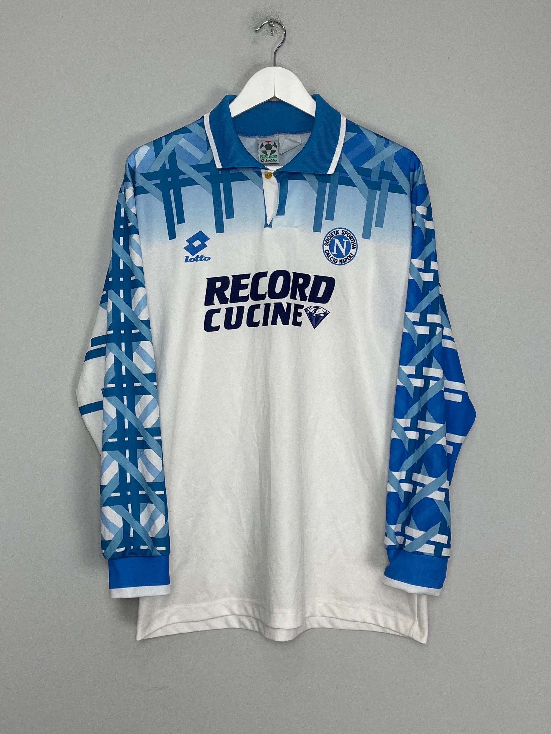 Shop 1994/96 NAPOLI L/S AWAY SHIRT (L) LOTTO, classic football shirts, vintage football shirts & retro soccer jerseys at Cult Kits