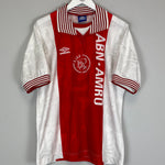 Shop 1996/97 AJAX LITMANEN #10 HOME SHIRT (L) UMBRO, classic football shirts, vintage football shirts & retro soccer jerseys at Cult Kits