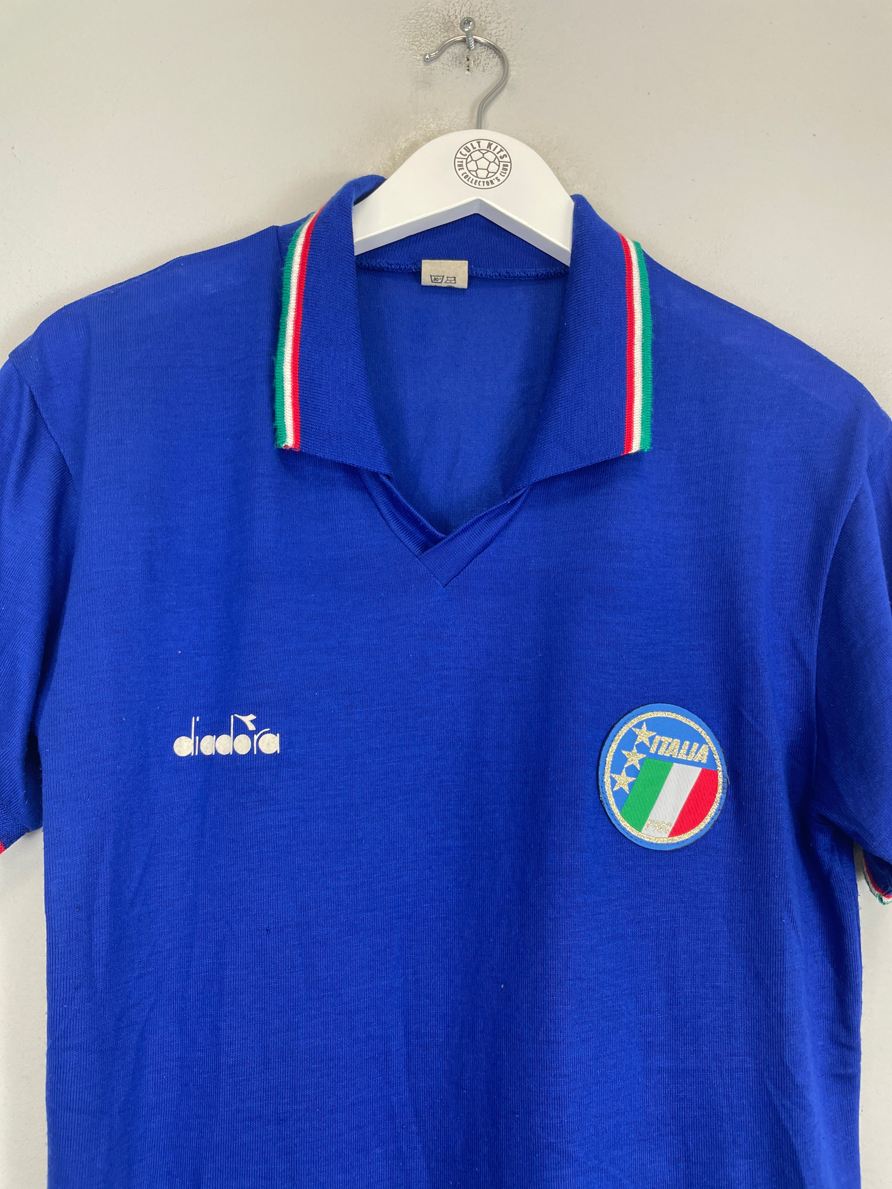 Shop 1986/90 ITALY HOME SHIRT (L) DIADORA, classic football shirts, vintage football shirts & retro soccer jerseys at Cult Kits