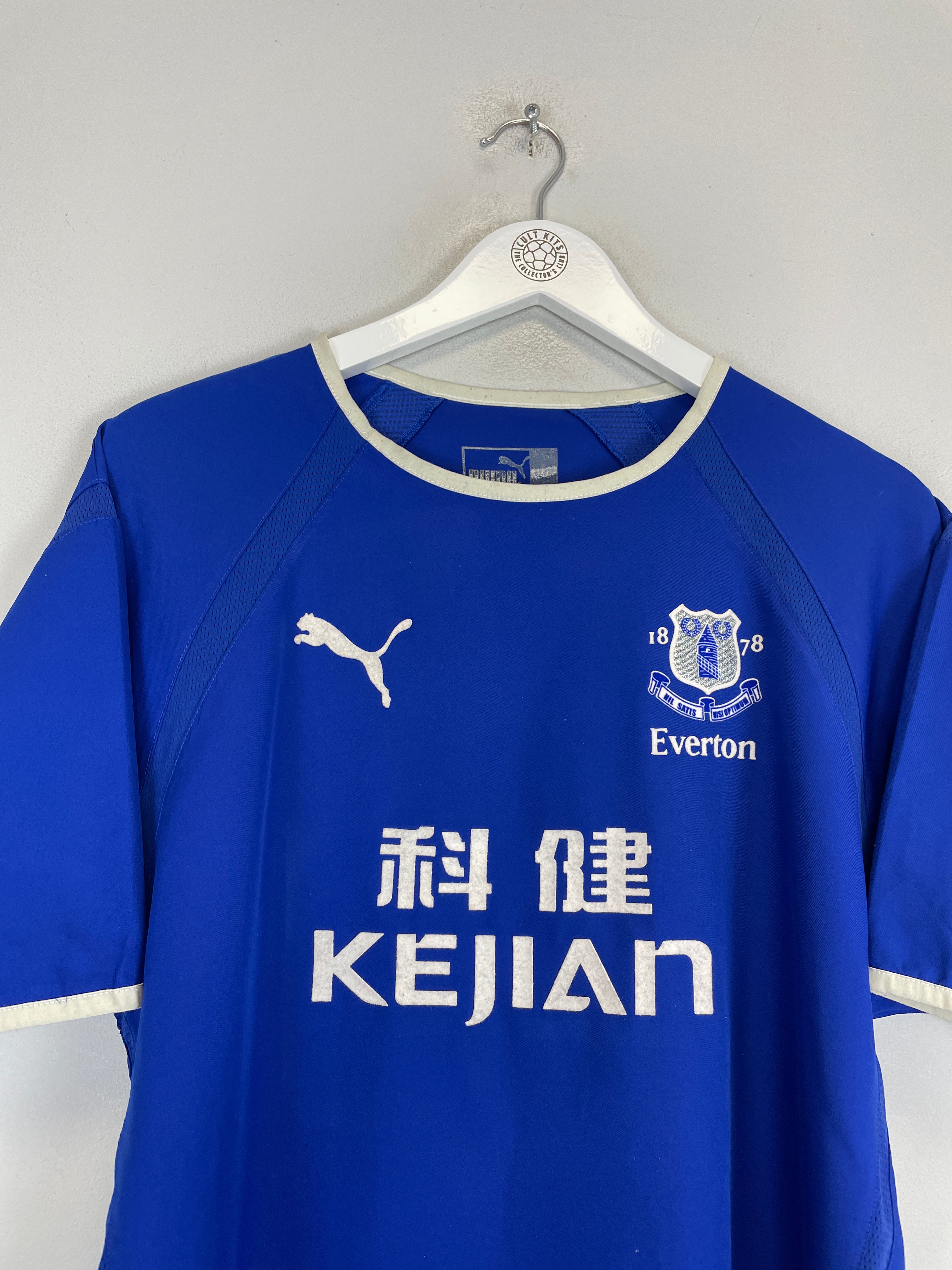 Shop 2003/04 EVERTON GRAVESEN #16 *BNWT* HOME SHIRT (L) PUMA, classic football shirts, vintage football shirts & retro soccer jerseys at Cult Kits