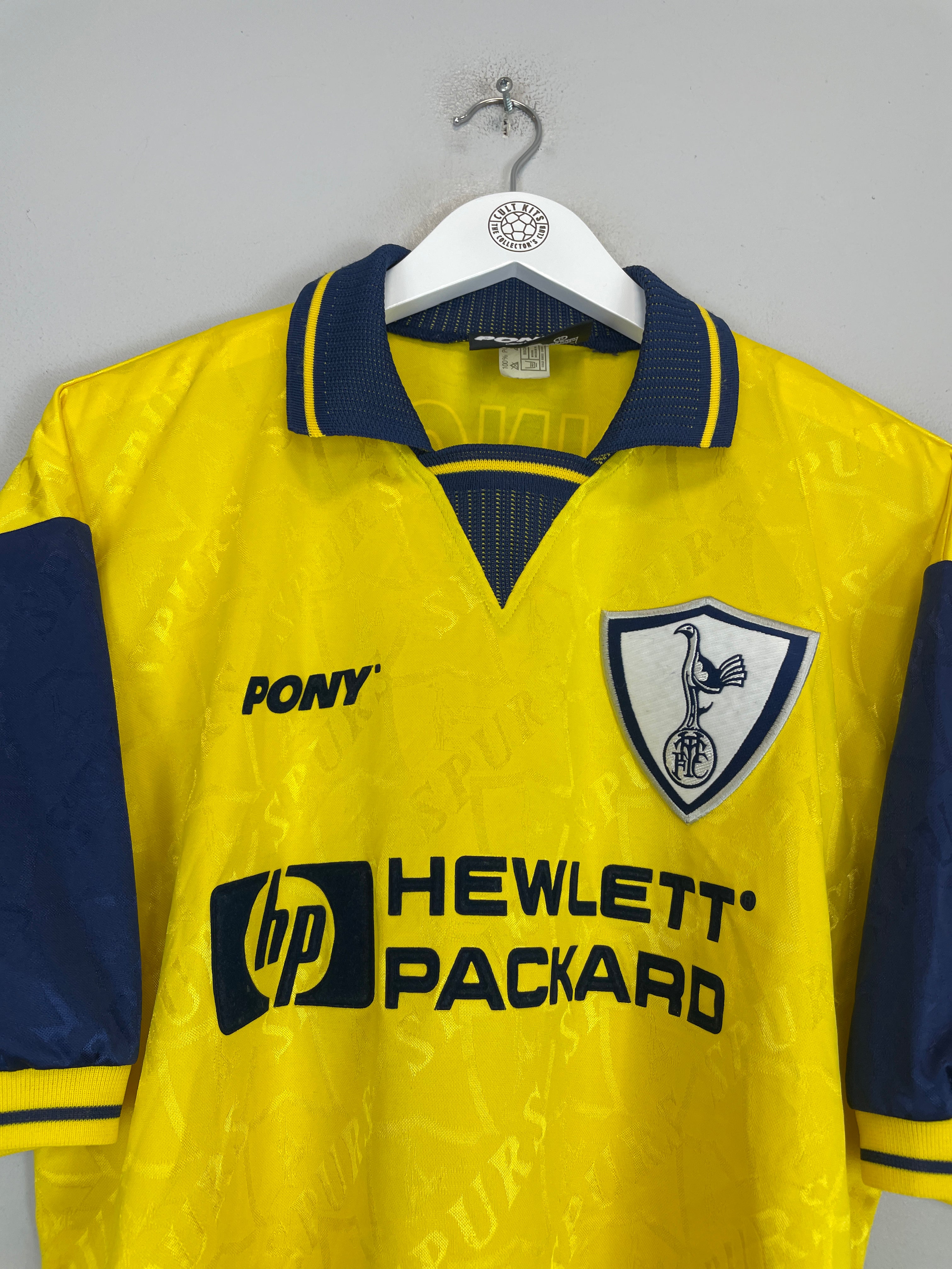 Shop 1995/97 TOTTENHAM SHERINGHAM #10 THIRD SHIRT (L) PONY, classic football shirts, vintage football shirts & retro soccer jerseys at Cult Kits