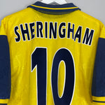 Shop 1995/97 TOTTENHAM SHERINGHAM #10 THIRD SHIRT (L) PONY, classic football shirts, vintage football shirts & retro soccer jerseys at Cult Kits