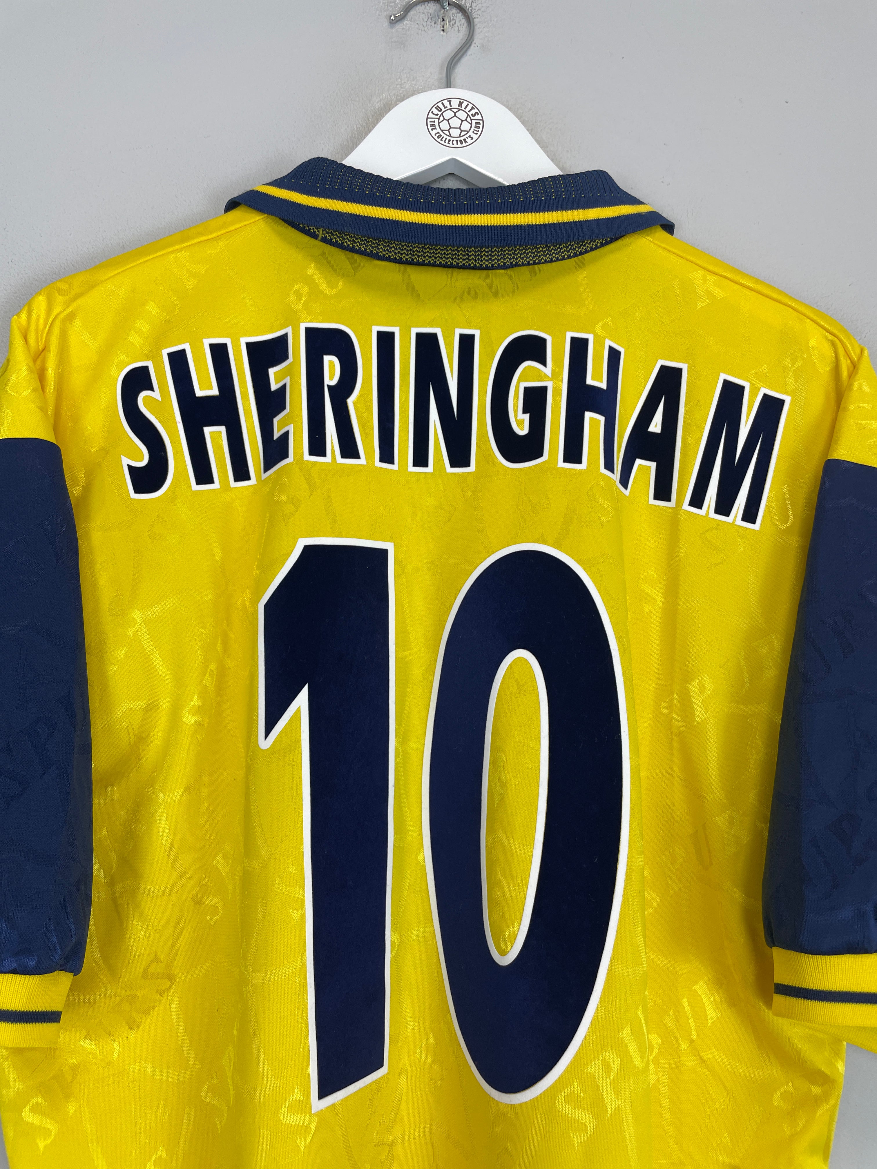 Shop 1995/97 TOTTENHAM SHERINGHAM #10 THIRD SHIRT (L) PONY, classic football shirts, vintage football shirts & retro soccer jerseys at Cult Kits