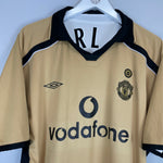 Shop 2001/02 MANCHESTER UNITED FORLAN #21 AWAY/THIRD *CENTENARY* SHIRT (XL) UMBRO, classic football shirts, vintage football shirts & retro soccer jerseys at Cult Kits