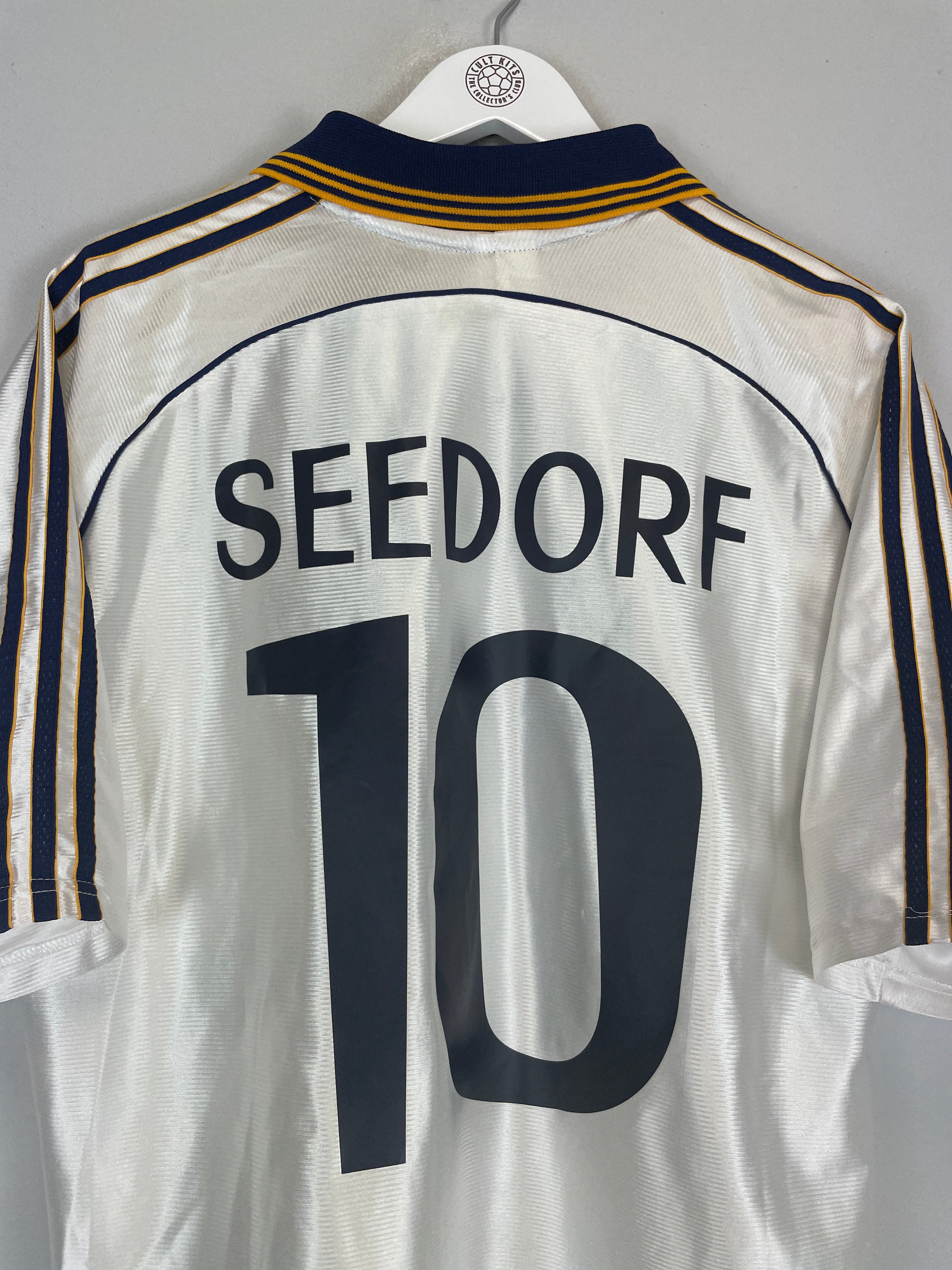 Shop 1998/00 REAL MADRID SEEDORF #10 HOME SHIRT (L) ADIDAS, classic football shirts, vintage football shirts & retro soccer jerseys at Cult Kits