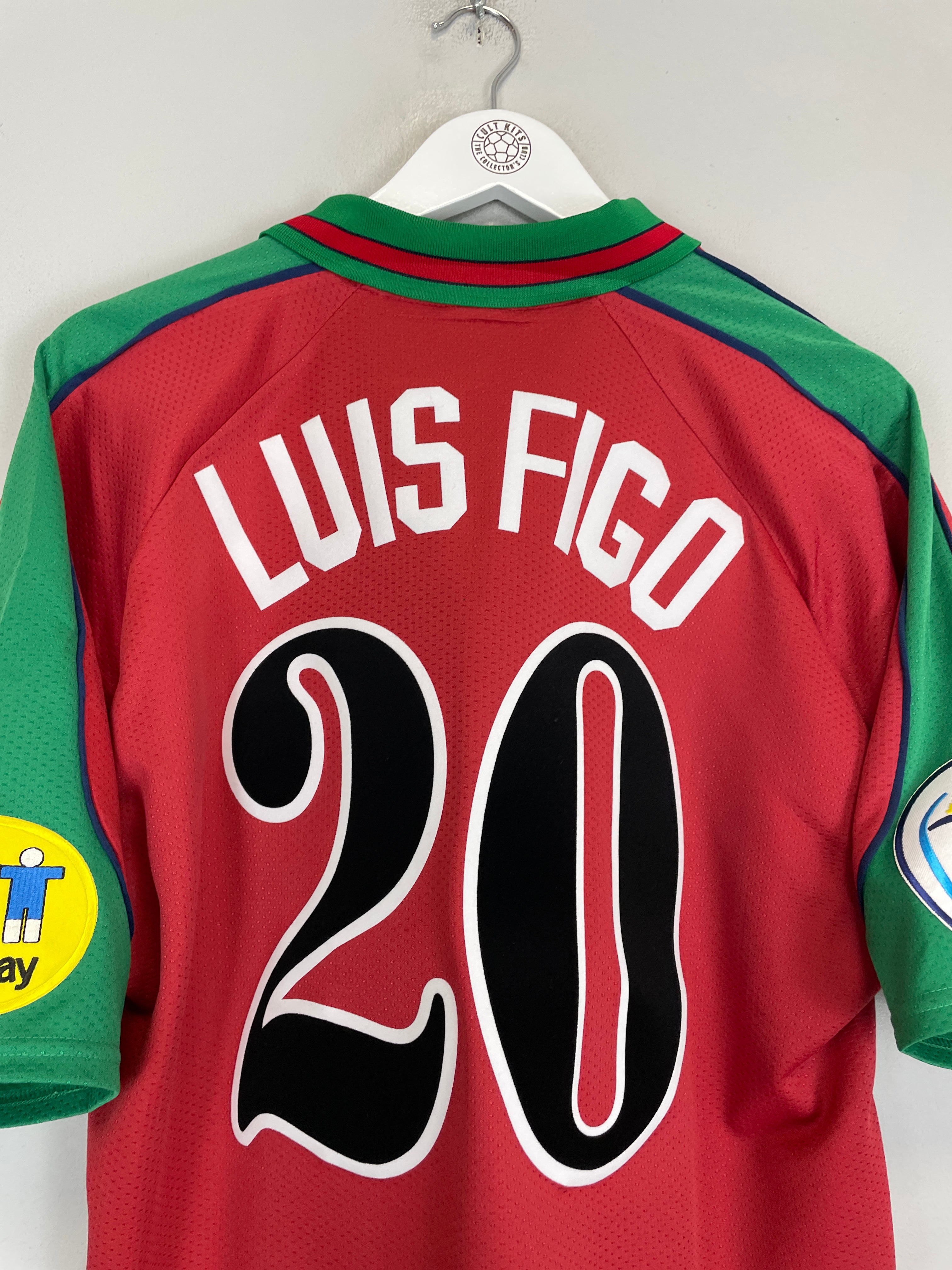 Shop 1996/97 PORTUGAL LUIS FIGO #20 *MINT* HOME SHIRT (L) OLYMPIC, classic football shirts, vintage football shirts & retro soccer jerseys at Cult Kits