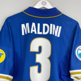 Shop 1996 ITALY MALDINI #3 HOME SHIRT (L) NIKE, classic football shirts, vintage football shirts & retro soccer jerseys at Cult Kits