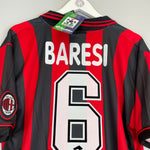 Shop 1995/96 AC MILAN BARESI #6 *BNWT* HOME SHIRT (L) LOTTO, classic football shirts, vintage football shirts & retro soccer jerseys at Cult Kits