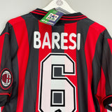 Shop 1995/96 AC MILAN BARESI #6 *BNWT* HOME SHIRT (L) LOTTO, classic football shirts, vintage football shirts & retro soccer jerseys at Cult Kits
