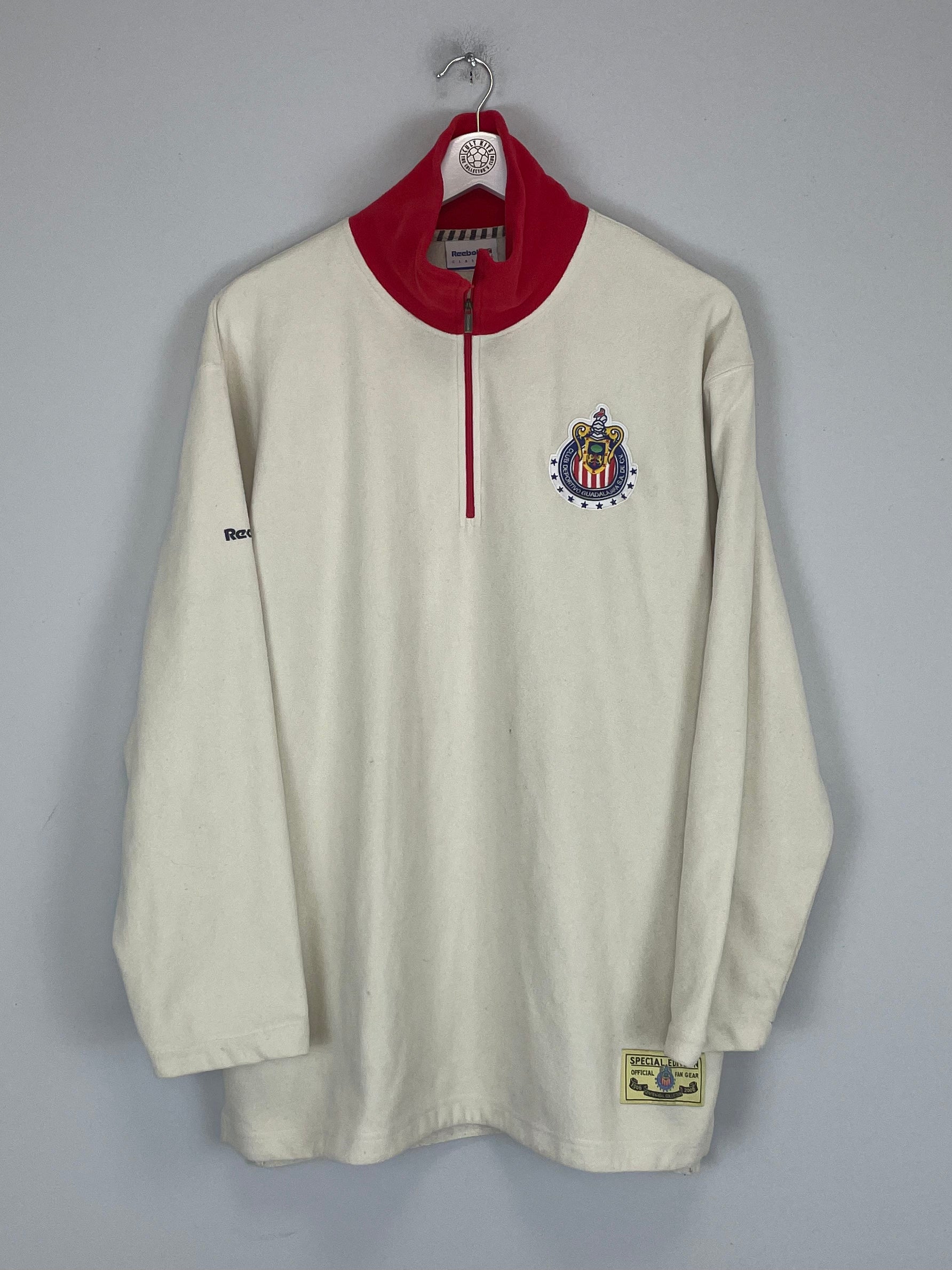 Shop 2006 CHIVAS GUADALAJARA 1/4 ZIP FLEECE (L) REEBOK, classic football shirts, vintage football shirts & retro soccer jerseys at Cult Kits