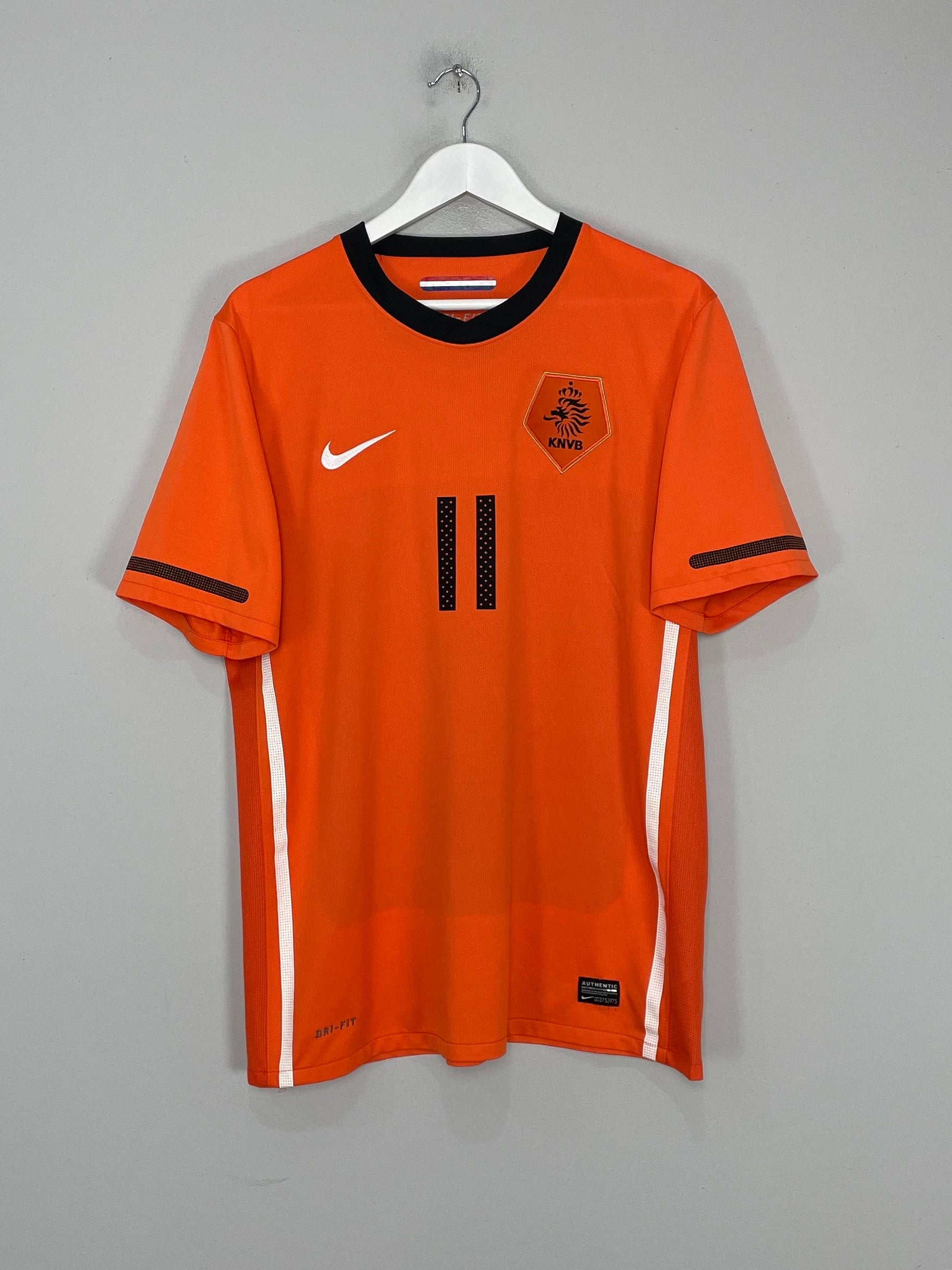 Shop 2010/11 NETHERLANDS ROBBEN #11 HOME SHIRT (L) NIKE, classic football shirts, vintage football shirts & retro soccer jerseys at Cult Kits