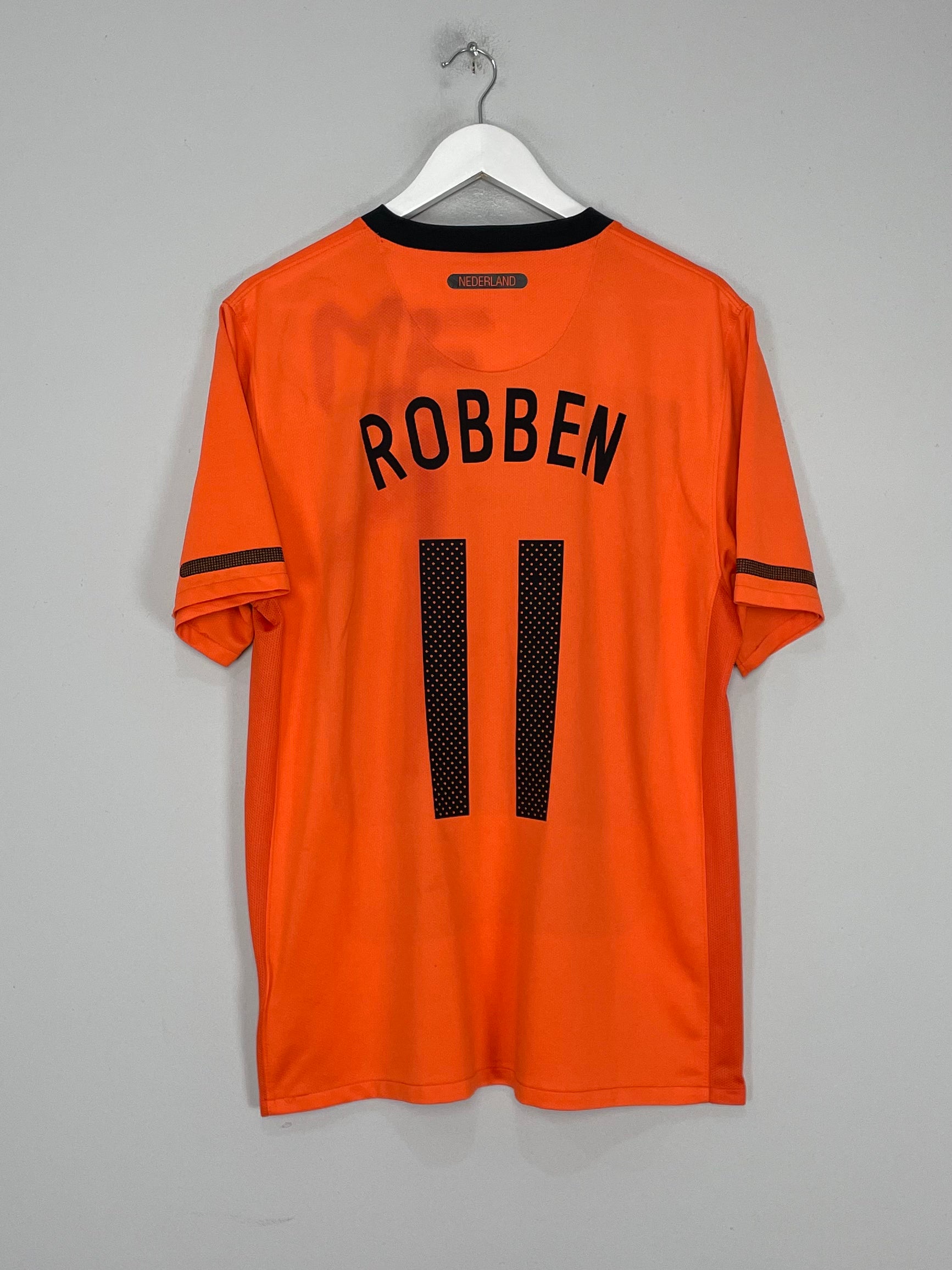 Shop 2010/11 NETHERLANDS ROBBEN #11 HOME SHIRT (L) NIKE, classic football shirts, vintage football shirts & retro soccer jerseys at Cult Kits