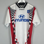 Shop 1996/97 HAMBURG HOME SHIRT (L) UHLSPORT, classic football shirts, vintage football shirts & retro soccer jerseys at Cult Kits