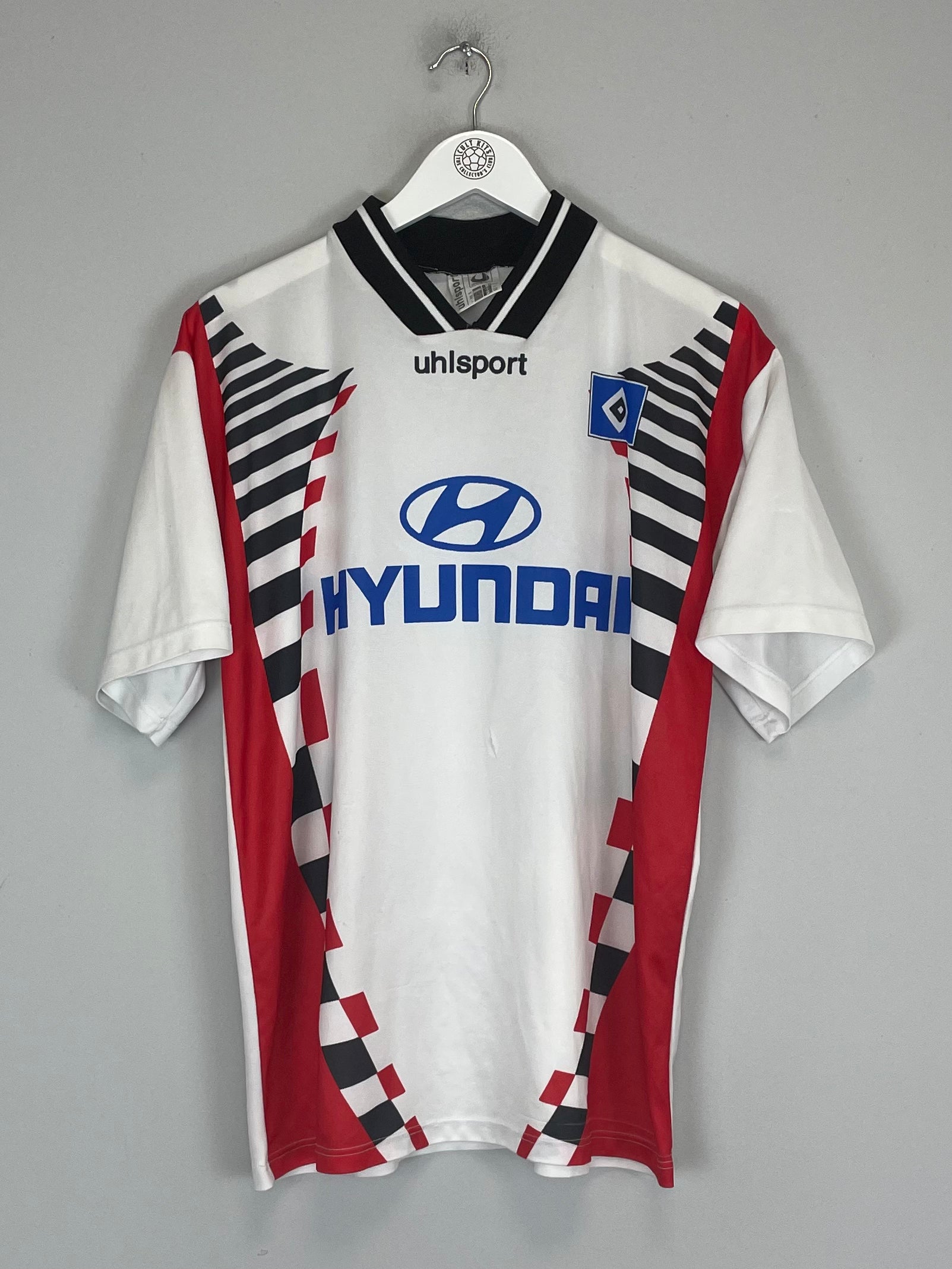 Shop 1996/97 HAMBURG HOME SHIRT (L) UHLSPORT, classic football shirts, vintage football shirts & retro soccer jerseys at Cult Kits