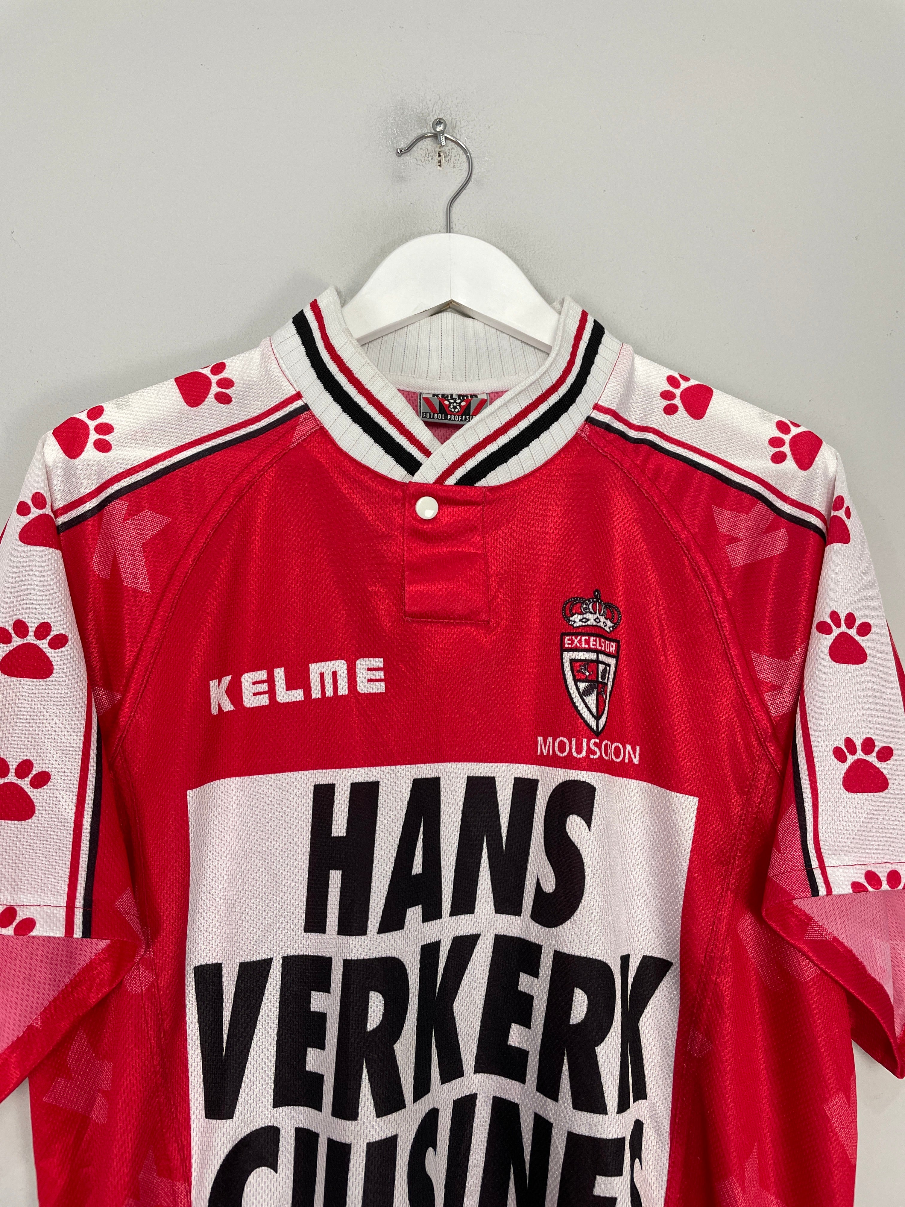 Shop 1998/99 ROYAL EXCEL MOUSCRON #13 HOME SHIRT (L) KELME, classic football shirts, vintage football shirts & retro soccer jerseys at Cult Kits