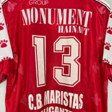 Shop 1998/99 ROYAL EXCEL MOUSCRON #13 HOME SHIRT (L) KELME, classic football shirts, vintage football shirts & retro soccer jerseys at Cult Kits