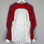 Shop 1991 JURASSIC PARK X JAPANESE MOVIE MASHUP L/S SHIRT (XL) ADIDAS, classic football shirts, vintage football shirts & retro soccer jerseys at Cult Kits