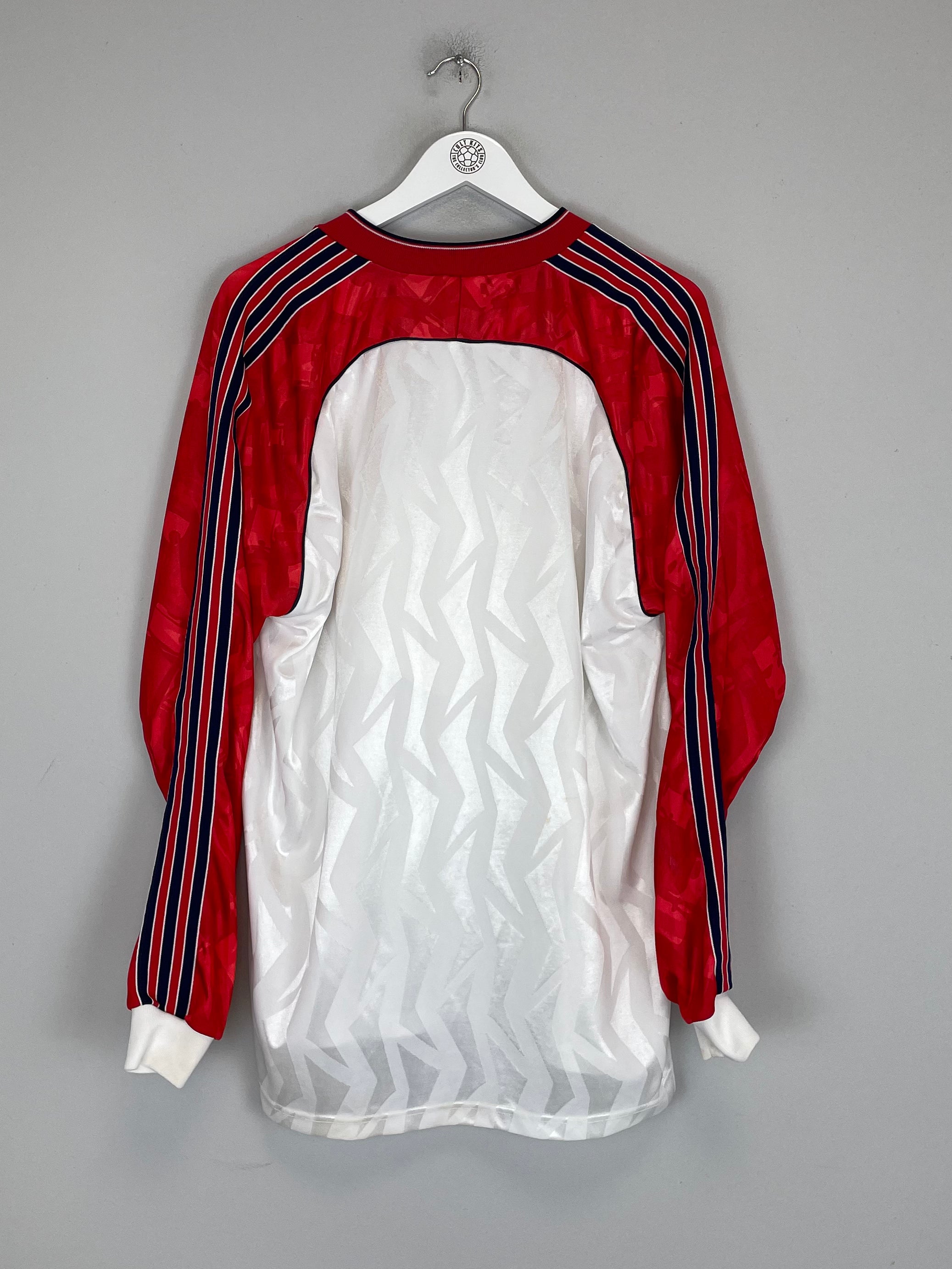 Shop 1991 JURASSIC PARK X JAPANESE MOVIE MASHUP L/S SHIRT (XL) ADIDAS, classic football shirts, vintage football shirts & retro soccer jerseys at Cult Kits