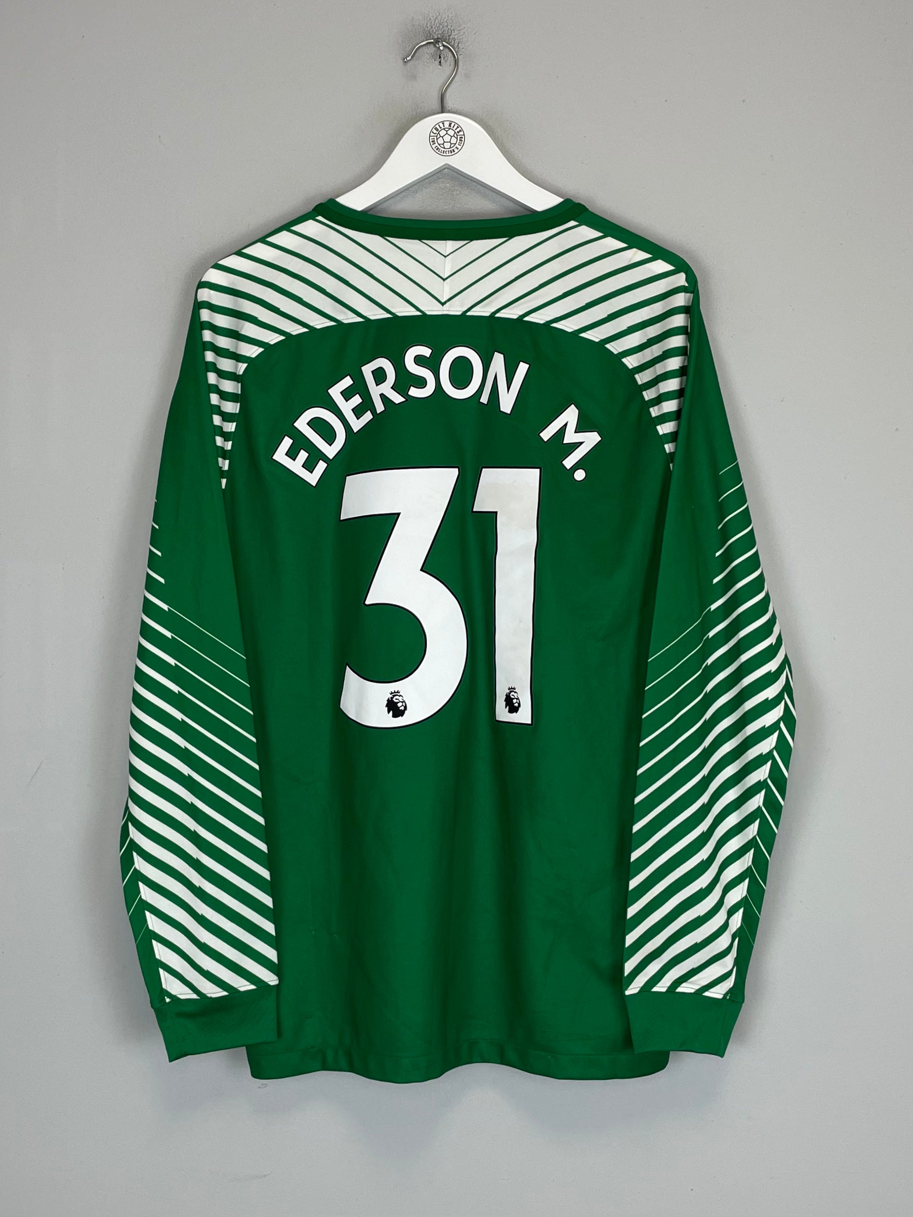 Shop 2017/18 MANCHESTER CITY EDERSON #31 GK SHIRT (L) NIKE, classic football shirts, vintage football shirts & retro soccer jerseys at Cult Kits