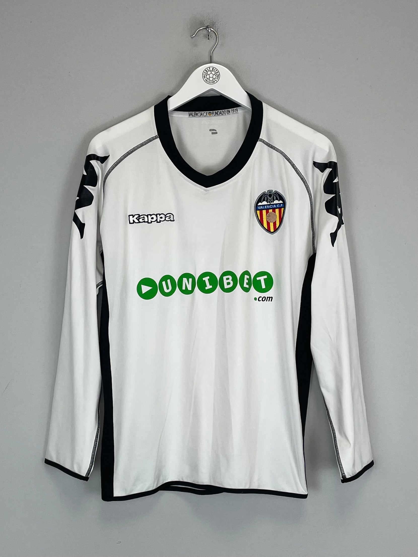 Shop 2010/11 VALENCIA L/S HOME SHIRT (L) KAPPA, classic football shirts, vintage football shirts & retro soccer jerseys at Cult Kits