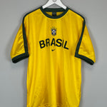 Shop 2002 BRAZIL TRAINING SHIRT (L) NIKE, classic football shirts, vintage football shirts & retro soccer jerseys at Cult Kits