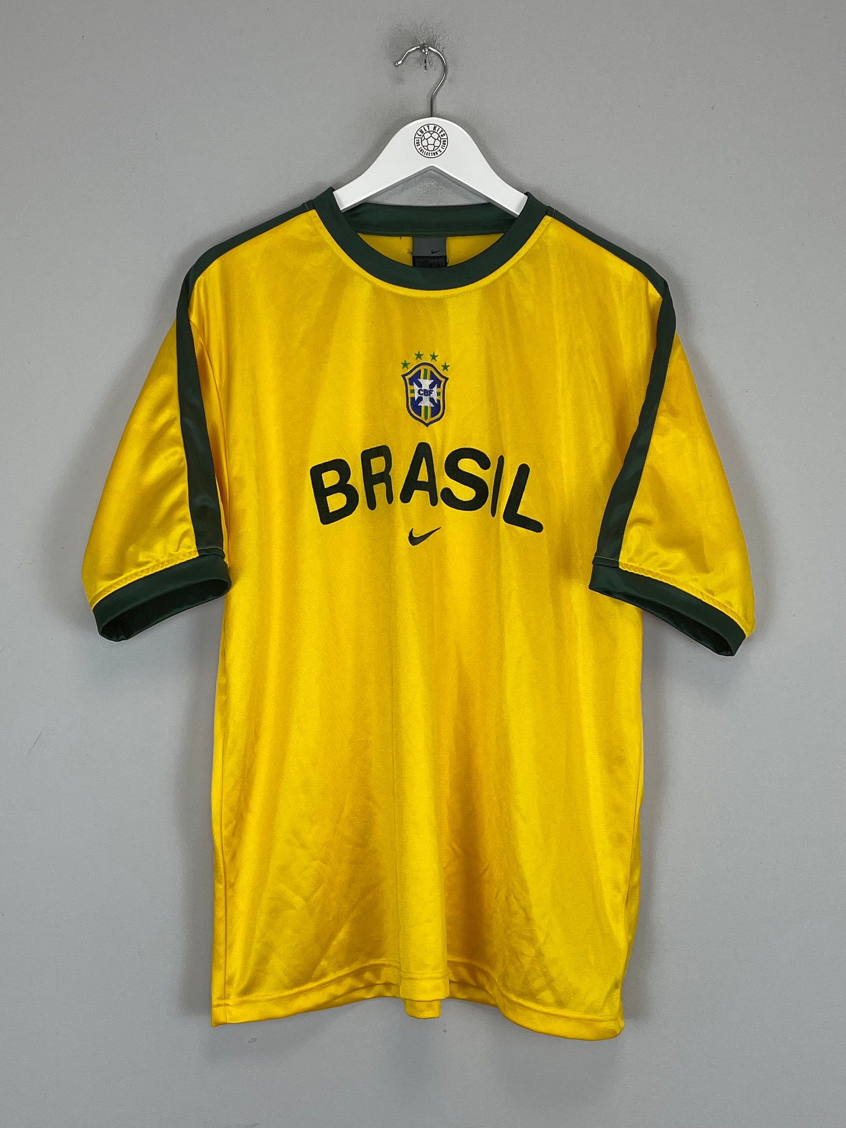 Shop 2002 BRAZIL TRAINING SHIRT (L) NIKE, classic football shirts, vintage football shirts & retro soccer jerseys at Cult Kits
