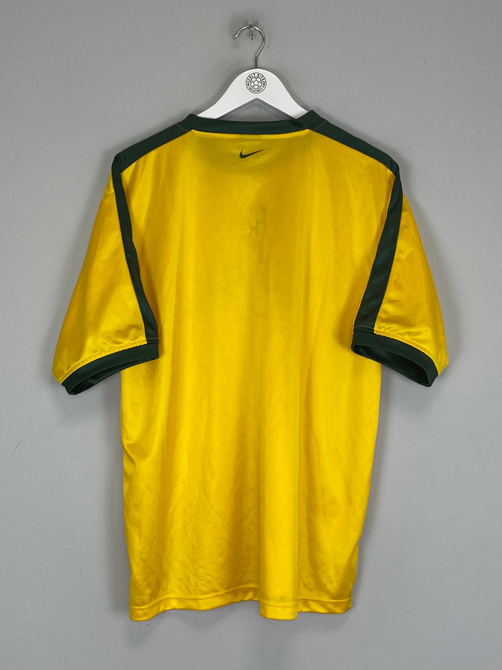 Shop 2002 BRAZIL TRAINING SHIRT (L) NIKE, classic football shirts, vintage football shirts & retro soccer jerseys at Cult Kits
