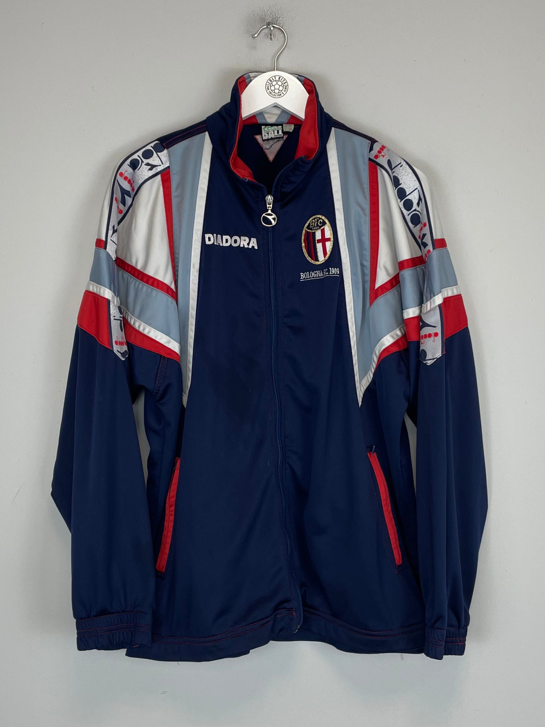 Shop 1996/97 BOLOGNA TRACK JACKET (M) DIADORA, classic football shirts, vintage football shirts & retro soccer jerseys at Cult Kits