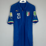 Shop 2014/15 ITALY PIRLO #21 *PLAYER ISSUE* HOME SHIRT (XL) PUMA, classic football shirts, vintage football shirts & retro soccer jerseys at Cult Kits