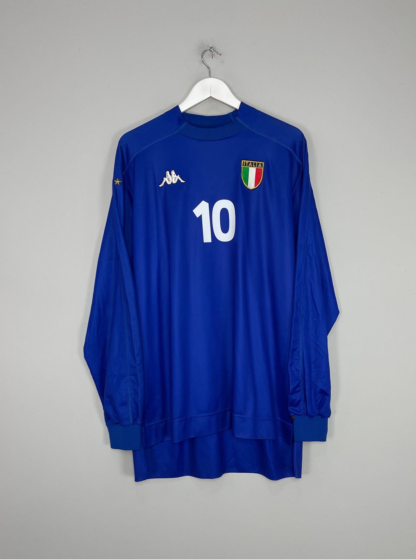 1999/00 ITALY DEL PIERO #10 L/S HOME SHIRT (XL) KAPPA