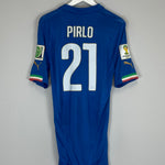 Shop 2014/15 ITALY PIRLO #21 *PLAYER ISSUE* HOME SHIRT (XL) PUMA, classic football shirts, vintage football shirts & retro soccer jerseys at Cult Kits