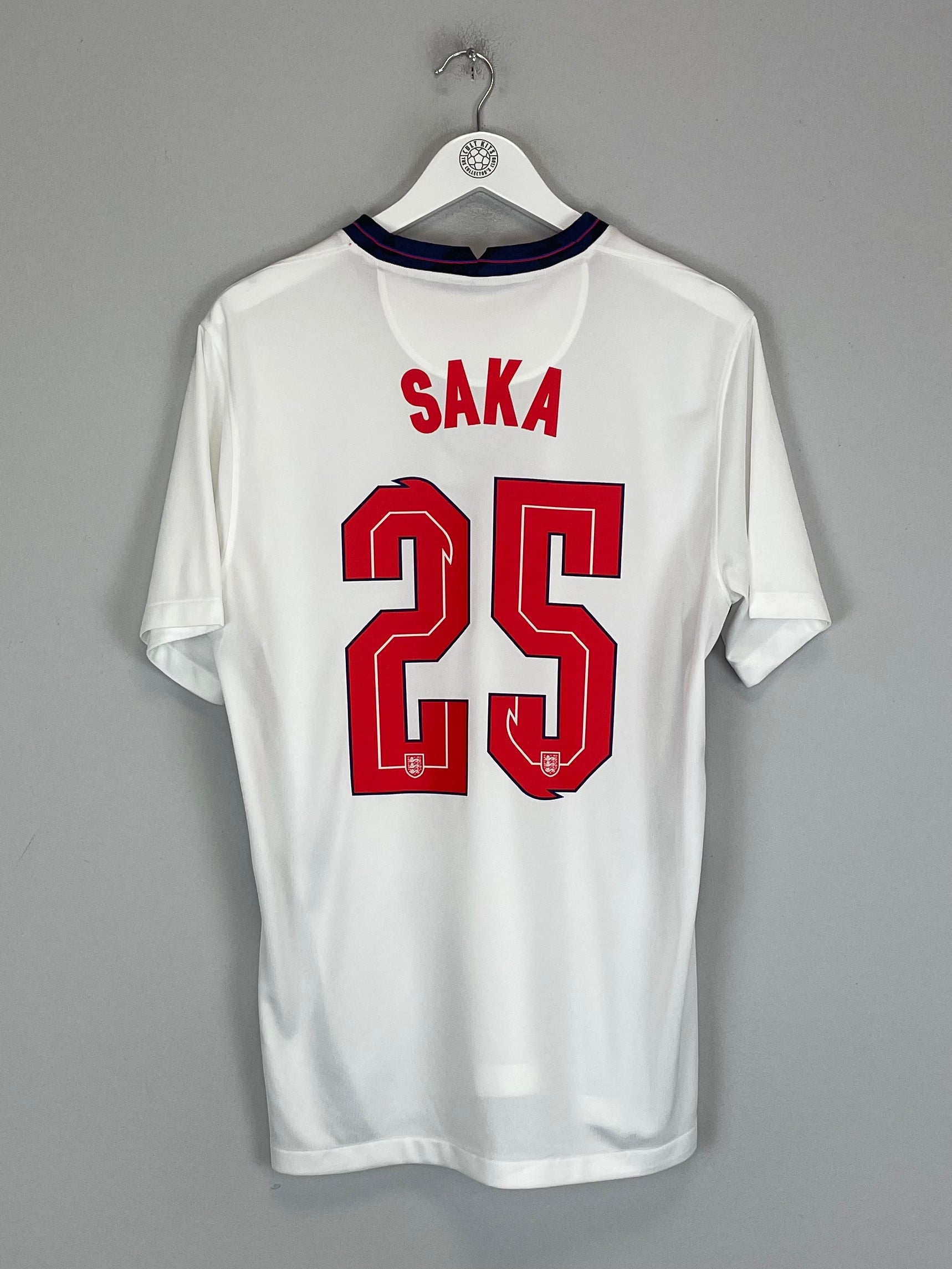 Shop 2020/21 ENGLAND SAKA #25 HOME SHIRT (L) NIKE, classic football shirts, vintage football shirts & retro soccer jerseys at Cult Kits