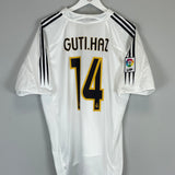 Shop 2005/06 REAL MADRID GUTI HAZ #14 HOME SHIRT (L) ADIDAS, classic football shirts, vintage football shirts & retro soccer jerseys at Cult Kits