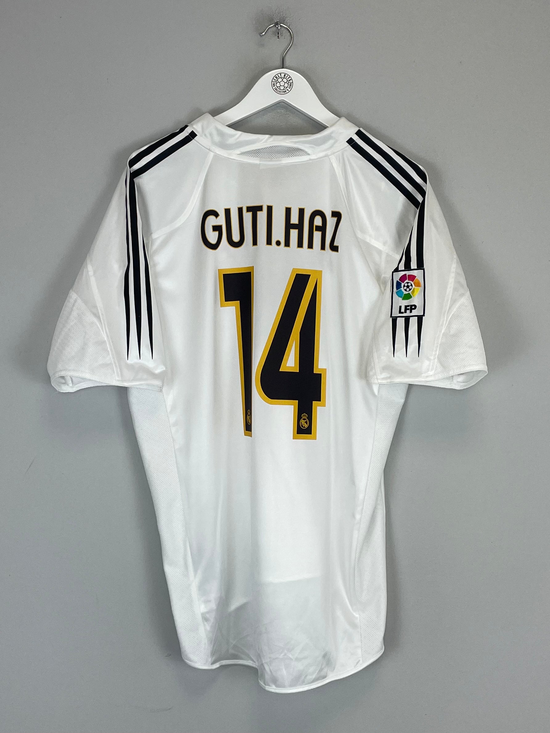 Shop 2005/06 REAL MADRID GUTI HAZ #14 HOME SHIRT (L) ADIDAS, classic football shirts, vintage football shirts & retro soccer jerseys at Cult Kits