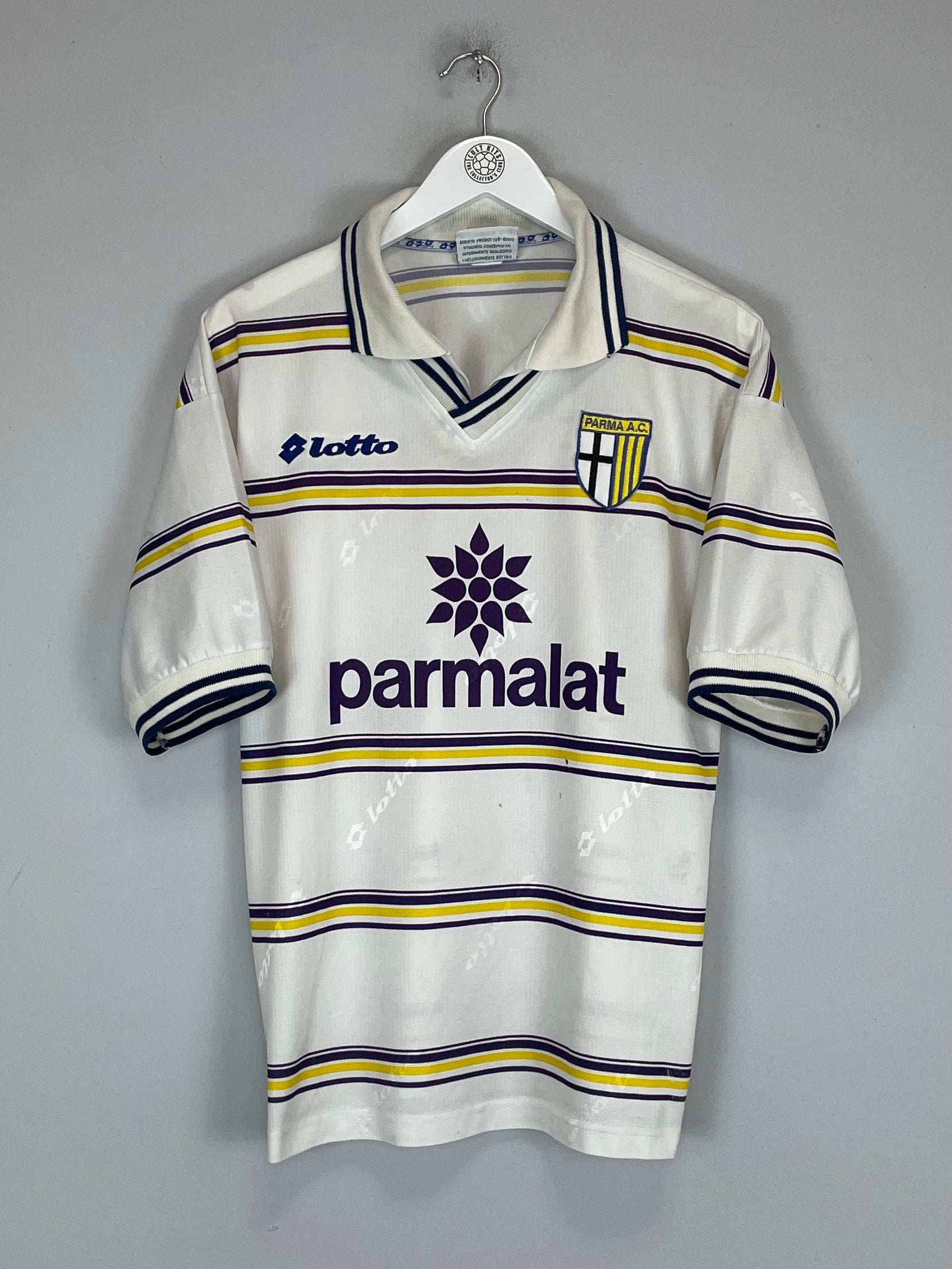 Shop 1998/99 PARMA AWAY SHIRT (M) LOTTO, classic football shirts, vintage football shirts & retro soccer jerseys at Cult Kits
