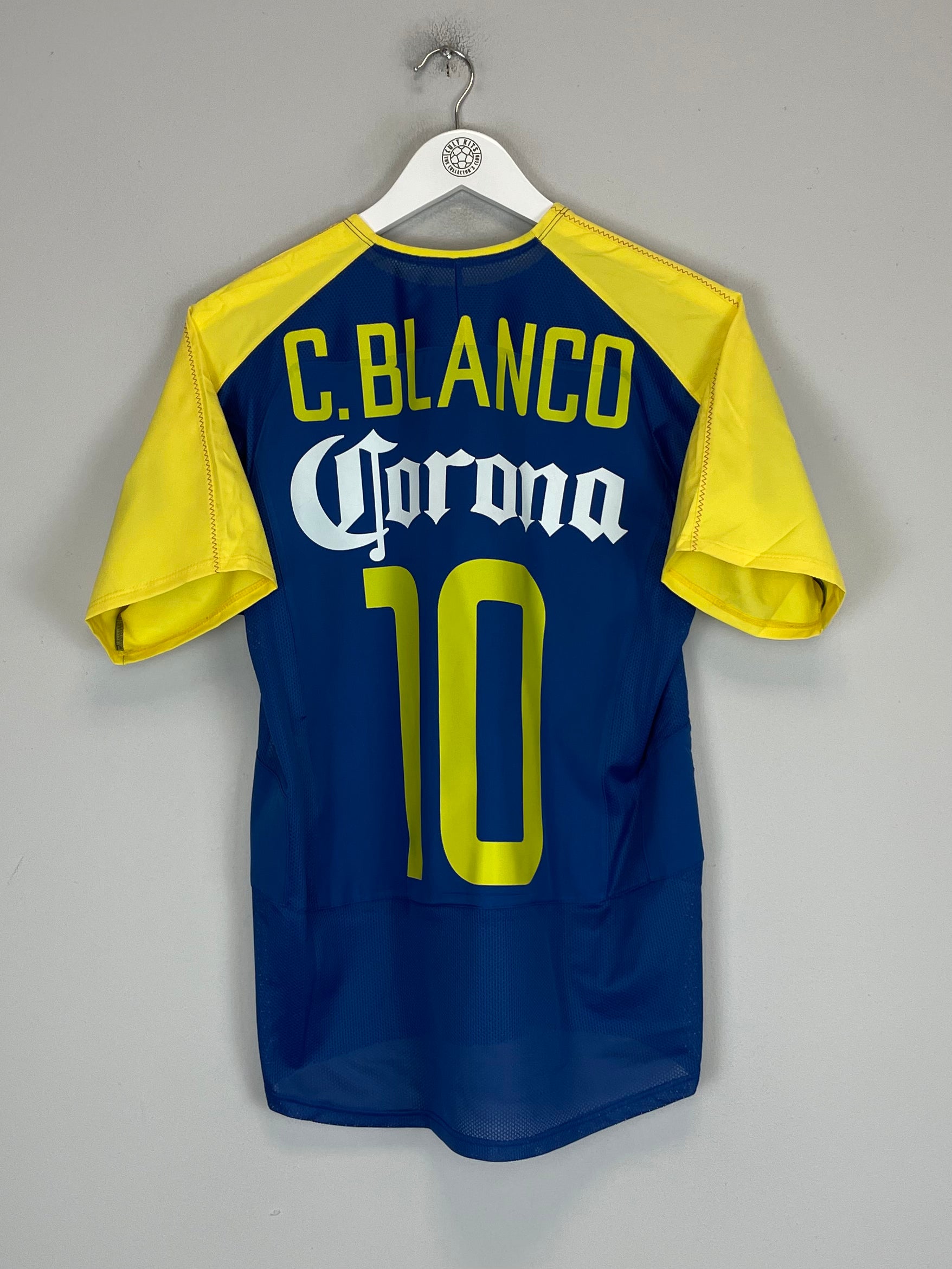 Shop 2004/05 CLUB AMERICA C.BLANCO #10 AWAY SHIRT (M) NIKE, classic football shirts, vintage football shirts & retro soccer jerseys at Cult Kits
