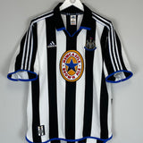 1999/00 NEWCASTLE UNITED SOLANO #14 HOME SHIRT (L) ADIDAS